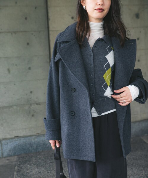 URBAN RESEARCH（アーバンリサーチ）の「カシミヤシルクタートルカットソー（Tシャツ/カットソー・レディース・BLACK/BORDER/BORDEAUX/OFF LAME・Free）」の11枚目の写真