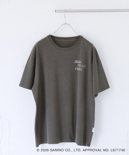 VIS(ビス)の「【HELLO KITTY×VIS】日焼けデザイン ハローキティビッグTシャツ(Tシャツ/カットソー・レディース・チャコール/ホワイト系・F)」の8枚目の写真