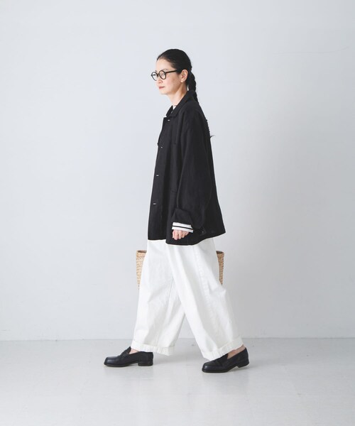 かぐれ(カグレ)の「『ユニセックス』リネンカバーオール(カバーオール・レディース・GREGE/CHARCOAL/BLACK・1/2)」の7枚目の写真