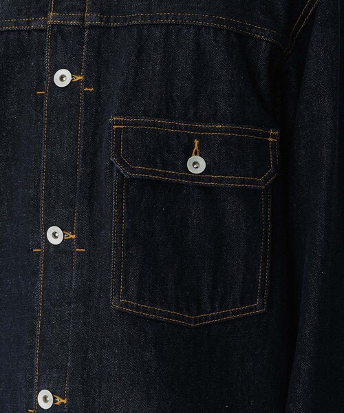 ADAM ET ROPE'(アダムエロペ)の「13oz デニムトラッカーズジャケット / ADAM ET ROPE' JEANS(デニムジャケット・メンズ・ブラック系/ネイビー・L/M/S)」の13枚目の写真