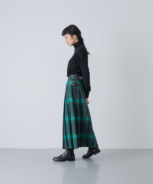 かぐれ（カグレ）の「『別注』O’NEIL OF DUBLIN×かぐれ　PLEATS WRAP SKIRT 85cm（スカート・レディース・MOYNALTY/LOUGH MASK・XS）」の11枚目の写真
