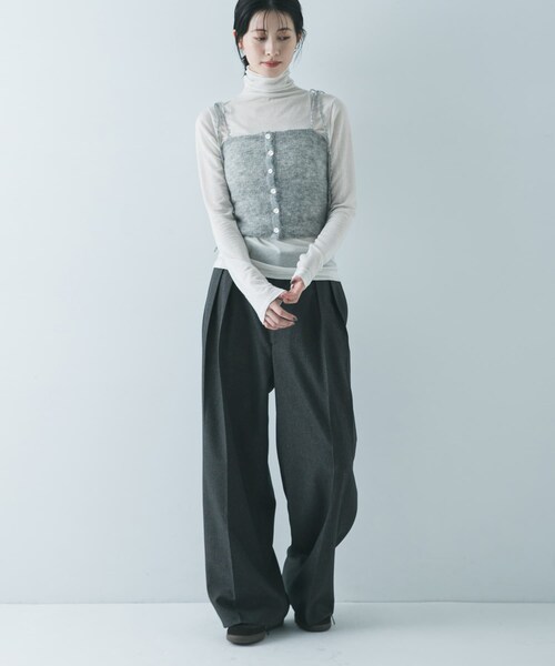 URBAN RESEARCH（アーバンリサーチ）の「シアーモヘヤキャミソール（ニット/セーター・レディース・L.GRAY/YELLOW/NAVY・Free）」の13枚目の写真