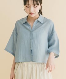 ITEMS URBANRESEARCH | ドットボタンハンソデシアーシャツ(シャツ/ブラウス)