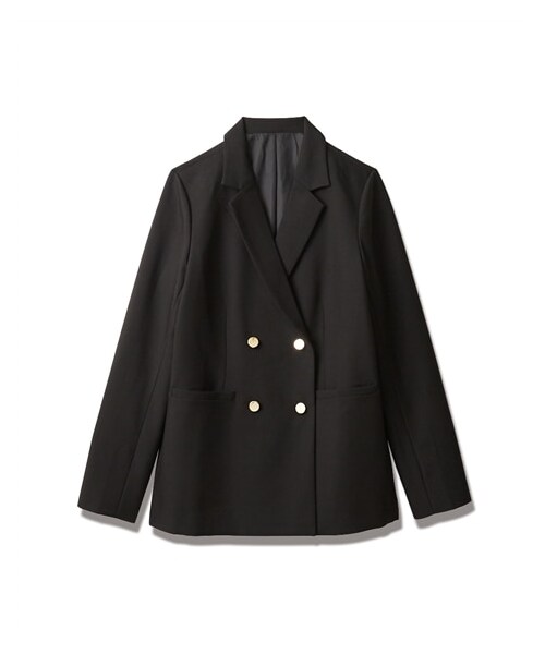 nissen（ニッセン）の「金ボタンダブルジャケット（フォーマルスーツ/小物・レディース・黒・MTT/LTT/LLTT/3LTT）」の2枚目の写真