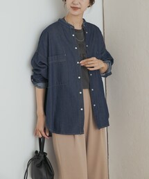 URBAN RESEARCH DOORS | デニムバンドカラーシャツ(シャツ/ブラウス)