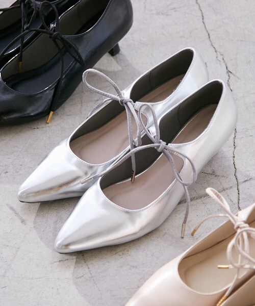 VIS（ビス）の「リボンヒールパンプス（パンプス・レディース・ブラック/ピンク/シルバー・L/M/S）」の13枚目の写真