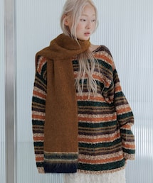 KBF | マルチボーダールーズニット(ニット/セーター)