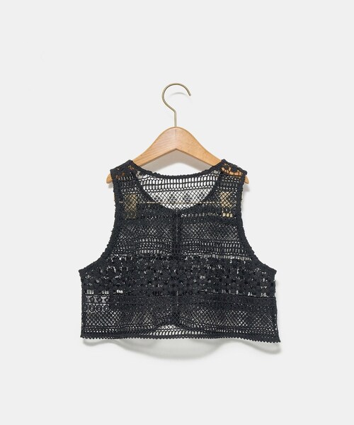 ROPE' PICNIC（ロペピクニック）の「【KIDS/キッズ】フロントボタンレースジレベスト/リンクコーデ（ベスト・キッズ・ブラック/ホワイト・L/M/S）」の17枚目の写真