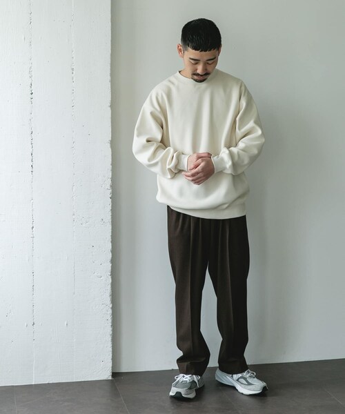 URBAN RESEARCH DOORS(アーバンリサーチドアーズ)の「ワッフルフリースクルーネックプルオーバー(Tシャツ/カットソー・メンズ・ECRU/GRAY/BLACK・M/L)」の18枚目の写真