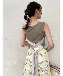 MERCURYDUO | バックカシュクールリボンニット(ニット/セーター)