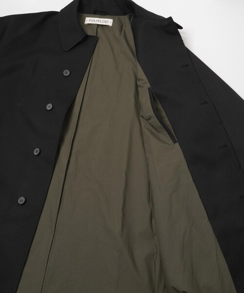 URBAN RESEARCH(アーバンリサーチ)の「POLYPLOID LONG COAT B(ステンカラーコート・メンズ・BLACK・3/4)」の10枚目の写真