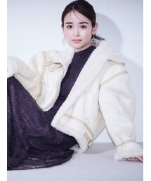 MERCURYDUO | フェイクムートンボンバージャケット(ムートンコート)