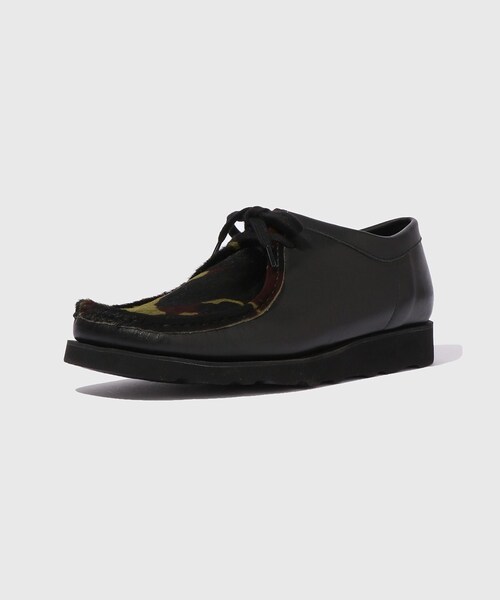 ADAM ET ROPE'（アダムエロペ）の「【Padmore&Barnes for WILD LIFE TAILOR】EX COMBI LEATHER MOC（モカシン/デッキシューズ・メンズ・グリーン系・24.5/25.5/26.5/27.5）」の6枚目の写真