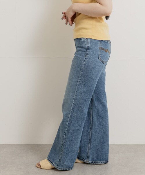 THE GOODLAND MARKET（ザグッドランドマーケット）の「NUDIE JEANS　Wide Heidi 496（デニムパンツ・レディース・WTreasure・26/27/28）」の4枚目の写真