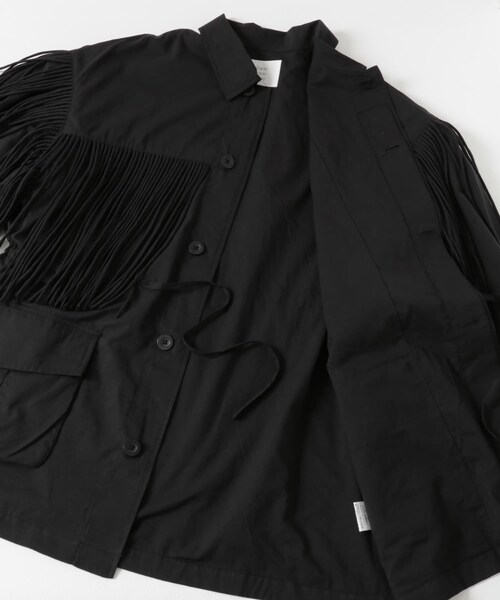 crinkle crinkle crinkle fringe M65 jacket