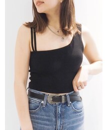 EVRIS | アシメストラップニットビスチェ(Tシャツ/カットソー)