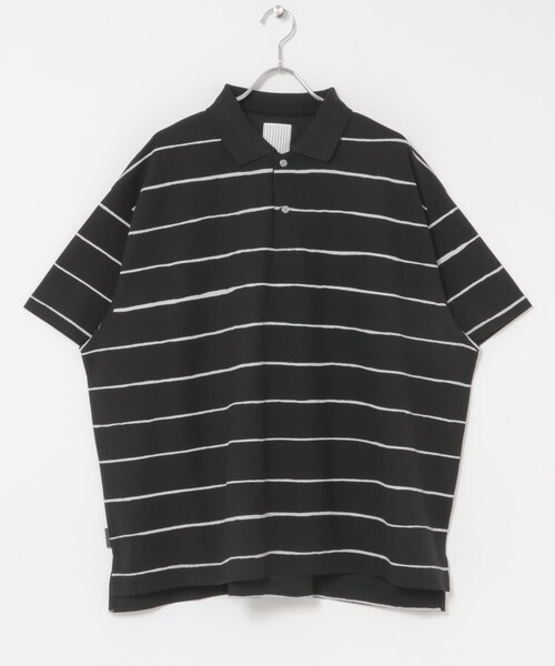 URBAN RESEARCH（アーバンリサーチ）の「SFC　SIDE STRIPE BIG POLO（ポロシャツ・メンズ・NAVY/WHITE/BLACK・M/L/XL/XXL）」の14枚目の写真