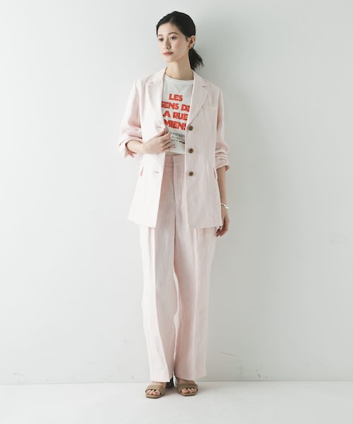 URBAN RESEARCH（アーバンリサーチ）の「オックスリネンテーラードジャケット（テーラードジャケット・レディース・L.BEIGE/L.PINK・Free）」の19枚目の写真