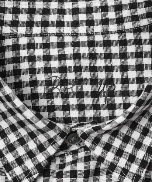 URBAN RESEARCH（アーバンリサーチ）の「PORTER CLASSIC　ROLL UP LINEN GINGHAM SHIRTS（シャツ/ブラウス・メンズ・BLACK/F.BLUE/RED・L/XL/XXL）」の10枚目の写真
