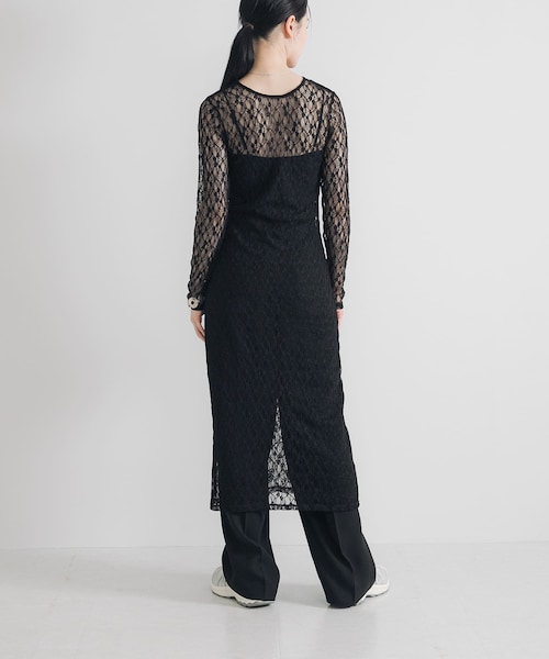 URBAN RESEARCH（アーバンリサーチ）の「ストレッチレースカットワンピース（ワンピース・レディース・OFF/BLACK・FREE）」の19枚目の写真