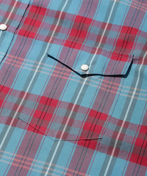 ADAM ET ROPE'(アダムエロペ)の「【AURALEE/オーラリー】HIGH TWIST COTTON SILK CHECK SHIRT(シャツ/ブラウス・メンズ・ブルー系/ピンク・3/4/5)」の13枚目の写真