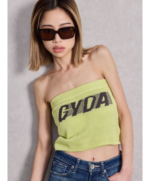 GYDA(ジェイダ)の「GYDA ニットベアトップス(キャミソール・レディース・オフホワイト/ブラック/ピンク/ライム/スカイブルー・F)」の16枚目の写真