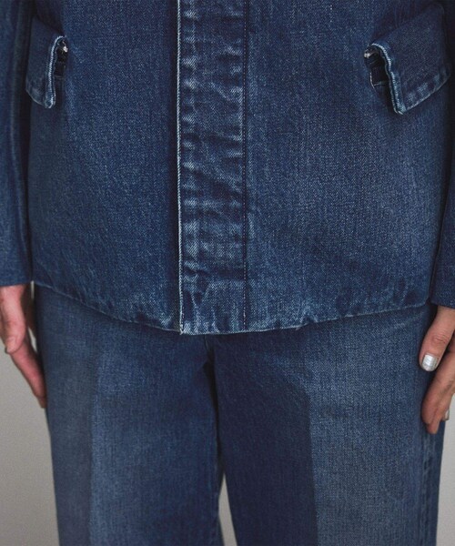 ADAM ET ROPE'（アダムエロペ）の「【TANAKA（タナカ）】NO COLLOR JEAN JACKET/デニムジャケット（デニムジャケット・レディース・ブルー系・S）」の19枚目の写真