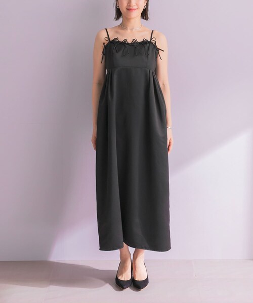 URBAN RESEARCH ROSSO（アーバンリサーチロッソ）の「ANDRESD　RIBBONS DRESS×SHEER TOPS（ワンピース・レディース・NAVY/BLACK・M）」の12枚目の写真
