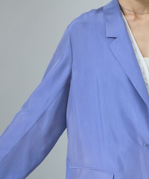 ADAM ET ROPE'（アダムエロペ）の「[25SS]GENTLE SILK ジャケット【セットアップ対応・洗える】（テーラードジャケット・レディース・ブラック/ベージュ/ブルー・F）」の20枚目の写真