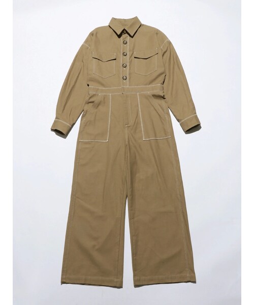 EMODA（エモダ）の「【VEQUM】STITCH JUMP SUIT（その他・レディース・グレー/ベージュ/ブラック・S/M）」の3枚目の写真