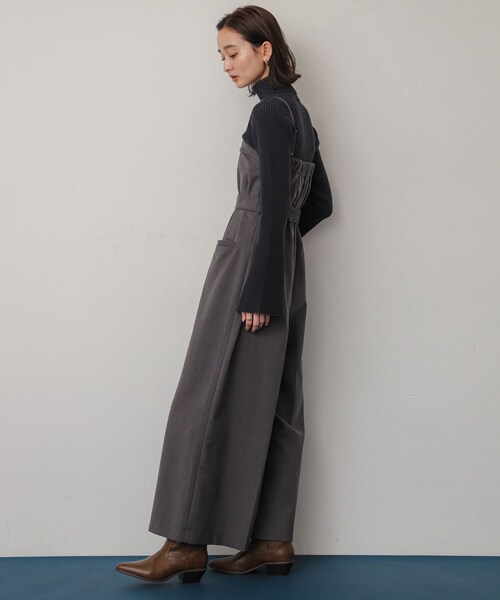 SENSE OF PLACE by URBAN RESEARCH（センスオブプレイスバイアーバンリサーチ）の「ベアオールインワン（サロペット/オーバーオール・レディース・BLACK/GRAY/BEIGE・S/M）」の12枚目の写真