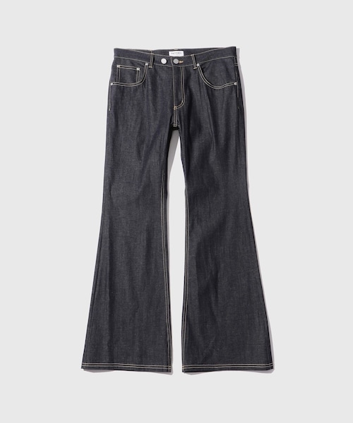 ADAM ET ROPE'(アダムエロペ)の「【FACCIES/ファッチーズ】RIGID LIGHT OZ DENIME FLARE PAMTS(デニムパンツ・メンズ・ネイビー・1/2)」の2枚目の写真