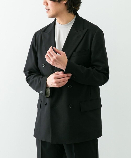URBAN RESEARCH DOORS（アーバンリサーチドアーズ）の「『イージーケア』LIFE STYLE TAILOR　ストレッチオックスWジャケット（その他アウター・メンズ・BLACK/GRAY・S/M/L/XL）」の16枚目の写真