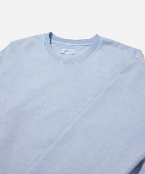 Saturdays NYC(サタデーズ ニューヨークシティ )の「Bowery Snyc Pigment Dyed Crew(スウェット・メンズ・ブラック/サックス・L/M/S/XL/XS)」の13枚目の写真
