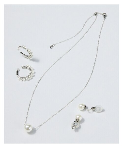 nissen（ニッセン）の「貝パールアクセサリー3点セット（人工真珠）（ネックレス・メンズ・パールホワイト・Y）」の2枚目の写真