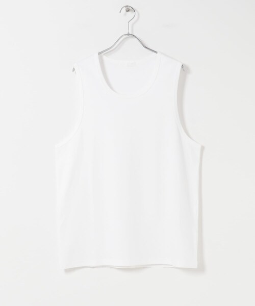 SENSE OF PLACE by URBAN RESEARCH（センスオブプレイスバイアーバンリサーチ）の「コットンスムースタンクトップ（タンクトップ・メンズ・WHITE/BLACK/CHARCOAL・M/L）」の5枚目の写真