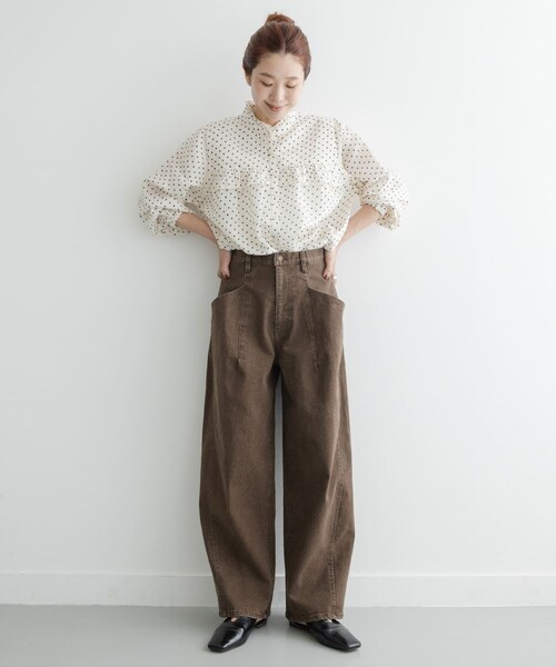 URBAN RESEARCH Sonny Label（アーバンリサーチサニーレーベル）の「カーブポケットデニムパンツ（デニムパンツ・レディース・ブラウン/インディゴ・36/38）」の9枚目の写真