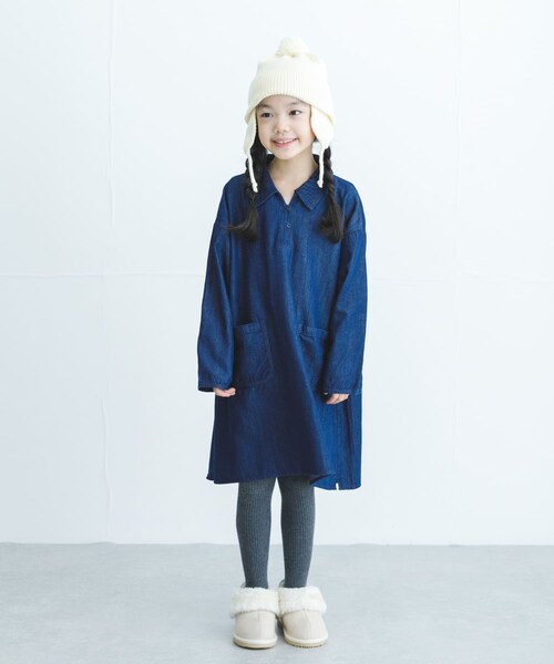 URBAN RESEARCH DOORS（アーバンリサーチドアーズ）の「デニムミニワンピース(KIDS)（ワンピース・キッズ・INDIGO/ONE WASH・105/120/135）」の15枚目の写真