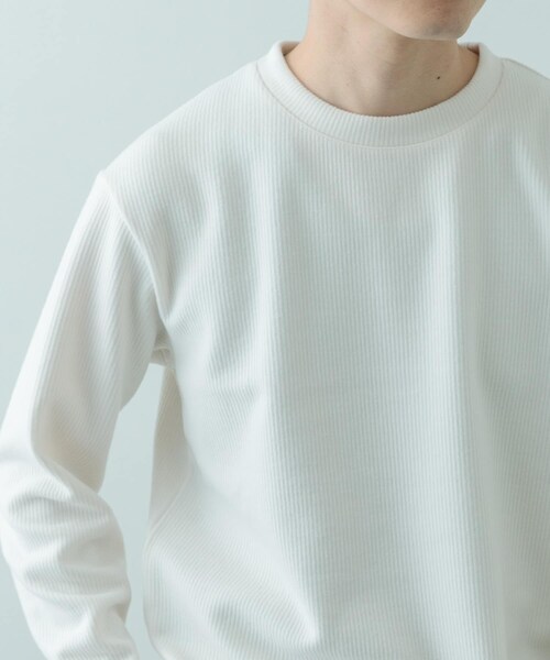 ITEMS URBANRESEARCH（アイテムズ アーバンリサーチ）の「クルーネック リブ ヘビーウェイトTops（Tシャツ/カットソー・メンズ・CHA/IVO/MOC/BLK・M/L）」の6枚目の写真