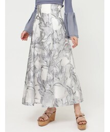 MERCURYDUO | 花柄ジャカードコルセットフレアスカート(スカート)