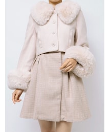 EATME | フェイクファーカラーショートジャケット(その他アウター)