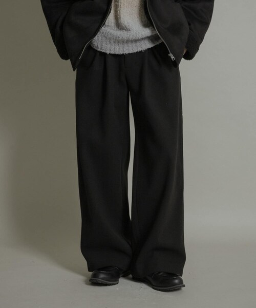 SENSE OF PLACE by URBAN RESEARCH（センスオブプレイスバイアーバンリサーチ）の「ジャージメルトンタックワイドパンツ（その他パンツ・メンズ・BLACK/CHARCOAL/L.GRAY・M/L）」の7枚目の写真