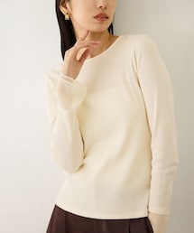 ROPE' | シアーフレア袖ドッキングカットソー/イージーケア(Tシャツ/カットソー)