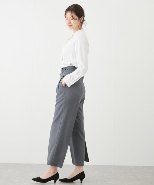 Jayro（ジャイロ）の「リネンライクパンツ（スラックス・レディース・グレー/ベージュ・M）」の22枚目の写真