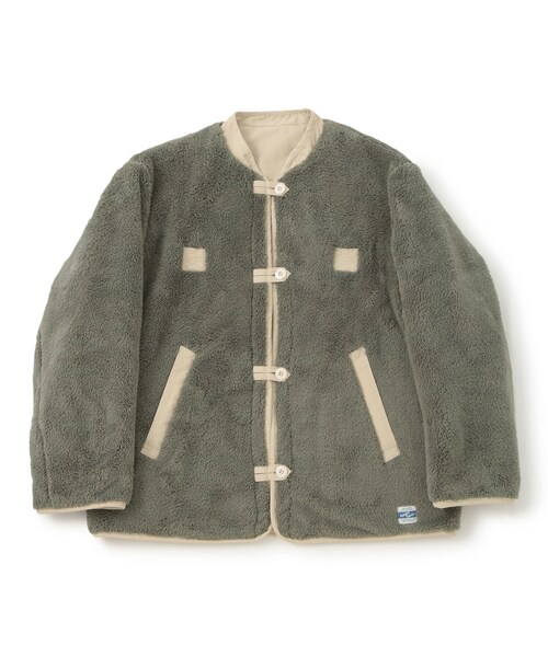 JUNRED(ジュンレッド)の「【 ARMY TWILL / アーミーツイル 】Cotton Nylon Reversible Jacket(ノーカラージャケット・メンズ・ブラック/オフホワイト/カーキ/ネイビー・L/M)」の16枚目の写真