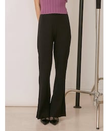 EVRIS | バックスリットリブニットパンツ【セットアップ着用可能】(その他パンツ)