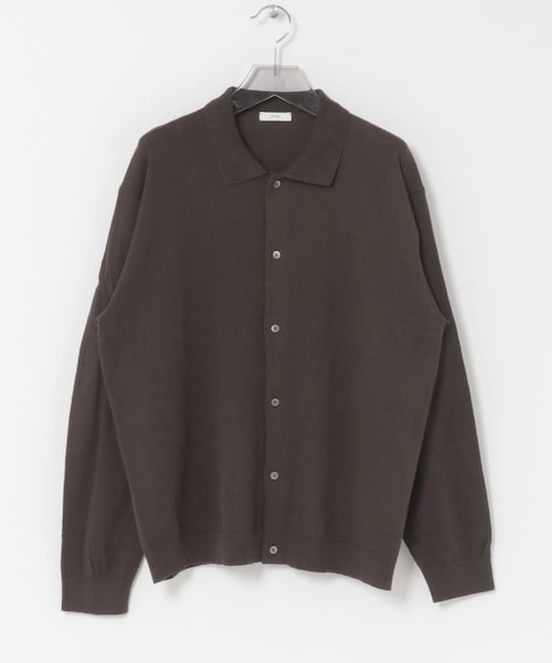 URBAN RESEARCH（アーバンリサーチ）の「ATON　C/W BOUCLE POLO CARDIGAN（ニット/セーター・メンズ・TOP GRAY/BROWN/YELLOW・4/6）」の15枚目の写真