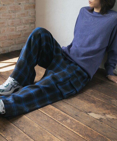 SENSE OF PLACE by URBAN RESEARCH(センスオブプレイスバイアーバンリサーチ)の「オンブレーチェックカーゴパンツ(その他パンツ・メンズ・BLACK/BLUE・M/L)」の20枚目の写真