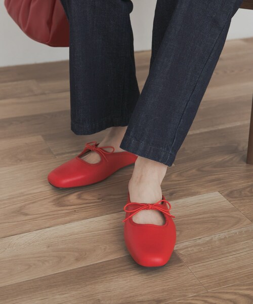 URBAN RESEARCH DOORS(アーバンリサーチドアーズ)の「スクエアトゥリボンミュール(サンダル・レディース・RED/BLACK・36/37/38)」の15枚目の写真