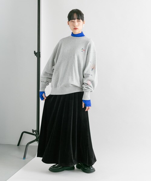 KBF（ケイビーエフ）の「セミフレアベロアスカート（スカート・レディース・D.BROWN/BEIGE/BLACK・one）」の13枚目の写真